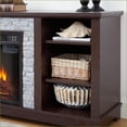 thumbnail image 5 of TV Furniture | Traditional Cherry Entertainment Stand with Fireplace, Storage | Fits 75” TV | MDF | TV Size Ranges 70-79 inches, 5 of 13