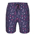 thumbnail image 4 of Yiaed Dance Skull Star Print Men's Swim Trunks with Lining Quick Dry Sports Shorts Beach Shorts Boardshorts-Medium, 4 of 5