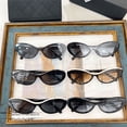 thumbnail image 1 of Gafas de sol Retro Ovaladas Gafas de sol para mujer Gafas de sol estilo ojo de gato Retro Y2K, 1 of 5