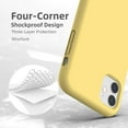 thumbnail image 5 of Liquid Silicone Case Compatible with iPhone 11 (6.1"), Full Body Protection Gel Rubber Cover with Soft Microfiber Lining, Scratch Resistant Shockproof Protective Phone Case, Yellow, 5 of 13