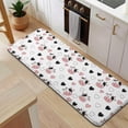 thumbnail image 5 of White Cow Heart Pattern Kitchen Rug Mat,Kitchen Runner Rugs Non Skid Washable,Decorative Kitchen Floor Mats for Kitchen,Sink,Laundry,17"x47.2", 5 of 7