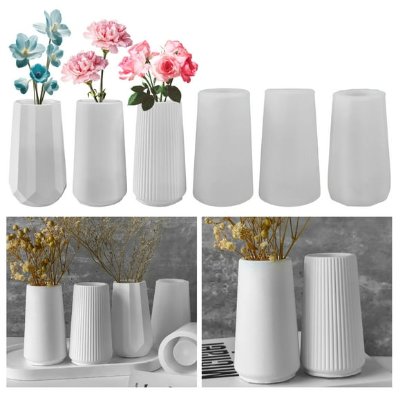 JDH silicone DIY Hydroponic Vase Resin Silicone Mold Flower Placement Glue Drip Gypsum Cement Soil Ornament Flower Placement Mold