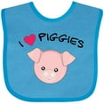 thumbnail image 3 of Inktastic I Love Piggies with Cute Pig Boys or Girls Baby Bib, 3 of 4