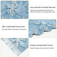 thumbnail image 5 of FORMRS Womens Scarf Winter Soft Long Big Warm Shawls Wrap Tassel Scarves, Blue Snowflake, 5 of 9