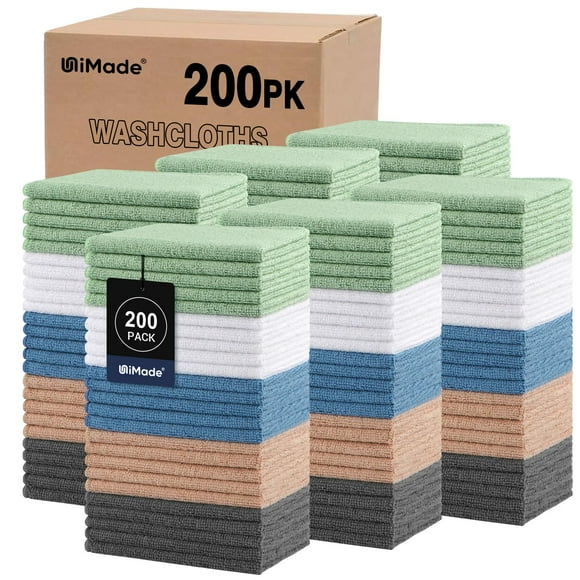 Toallas faciales Unimade, paquete de 200 unidades, 30 x 30 cm, microfibra