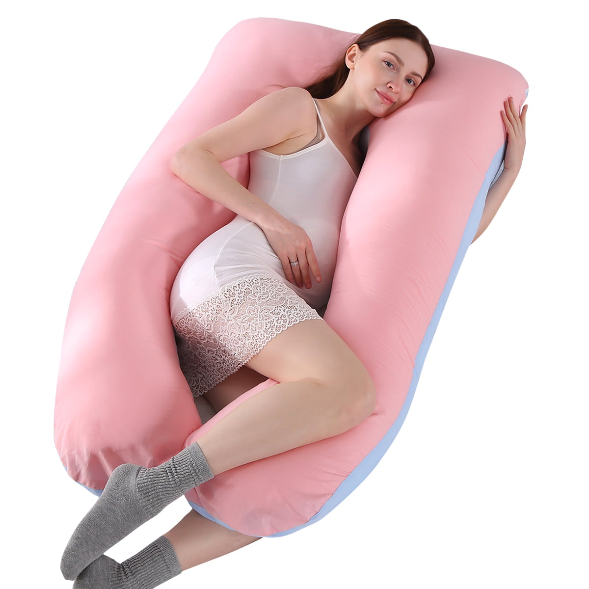 Plirnchsvo Pregnancy Pillow U G Shaped Full Body Cooling Cover with Detachable Side Maternity Support for Pregnant Women