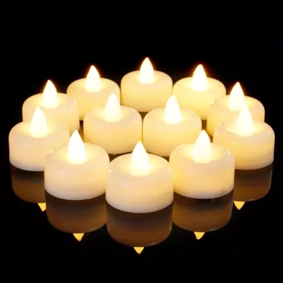 Led Tea Lights12 Pack Flameless Led Tea Lights Candles Battery Operated New