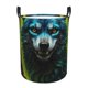 thumbnail image 1 of Fotbe Fluorescent Wolf Cesto de Ropa con Asas, Cesto Impermeable de Gran Capacidad, Bolsa de Lavado para Dormitorio, Cesto de Ropa con Ruedas y Asas-Medium, 1 of 6