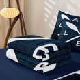 thumbnail image 5 of Erosebridal Rustic Lake Paddle Zipper Full Size Comforter Sets with Fitted Sheet and 2 Pillowcases,Ocean Themed Zipper Bedding Set For Boys,Navy Blue Reversible,4-Piece, 5 of 7