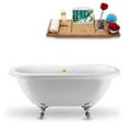 thumbnail image 4 of 70" Streamline N1121WH-GLD Clawfoot Tub and Tray With External Drain, 4 of 7