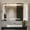 White(39.4x5.2x23.6inch), variant on Lighted Medicine Cabinet with Mirror&3 Doors,Bathroom Wall Mounted Bathroom Mirror with LED Lights&Storage Cabinet, 39.4" x 23.6"