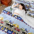 thumbnail image 4 of Homewish Car Theme 7-Piece Twin Bedding Sets For Teens Boys Girls,Cartoon Truck Bedding Comforter Set,Construction Vehicles Breathable Sheet Sets,Microfiber Bedroom Decor,Reversible, 4 of 8