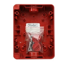 Fire Lite Alarms SB-I/O Red Fire Alarm Indoor/Outdoor Polycarbonate Surface Mount Back Box