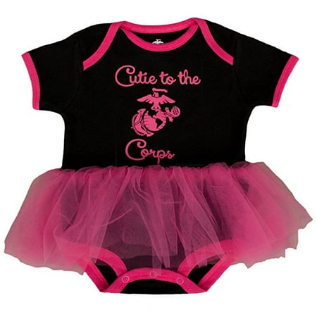 

TC Baby Girls U.S. Marine Corps Logo “Cutie to the Corps” Tutu Bodysuit