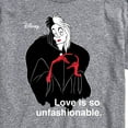 thumbnail image 3 of Disney Villains - Cruella De Vil Love Unfasionable  - Men's Short Sleeve Graphic T-Shirt, 3 of 5