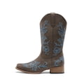 thumbnail image 2 of DREAM PAIRS Women's Mid-Calf Cowboy Boots Classic Embroidered Western Boots with Square Toe Comfortable Chunky Heel Vegan Leather Boots, 2 of 9