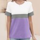 thumbnail image 5 of mfyjkho Tops Para Hacer Ejercicio, Camiseta Informal De Moda Con Estampado De Rayas Para Mujer, Cuello Redondo Y Manga Corta Tops Para Salir Xxxxl, 5 of 7