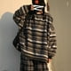 thumbnail image 4 of Jersey Vintage a rayas para mujer, suéter de gran tamaño, Tops de punto de manga larga, ropa de calle de Hip Hop, otoño, 4 of 4