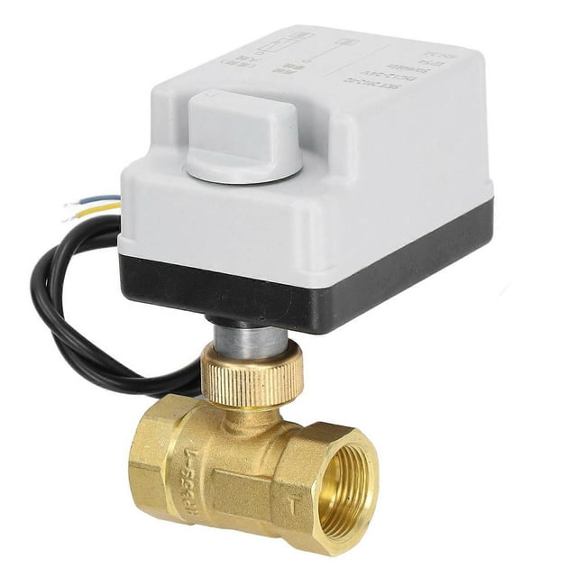 Motorized Ball Valve Electrical 2 Way Normally Closed Manual Automatic DN20 DC12V~24V