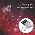 thumbnail image 3 of Placa de cuello de guitarra eléctrica Placa de cuello de guitarra eléctrica Junta Junta de hierro de repuesto con tornillos de montaje FLhrweasw Nuevo, 3 of 8