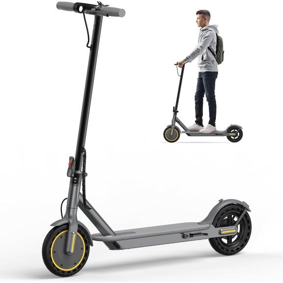 Electric Scooters for Adults, 350W Foldable Commuting Scooter for Adults with Double Braking, Max Speed Up to 19MPH, 22 Miles, Smart APP, 8.5" Tires