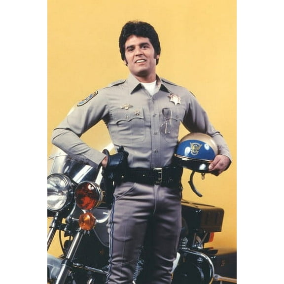 Erik Estrada Chips Color By Motorbike 24X36 Poster