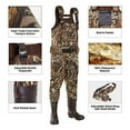 thumbnail image 2 of TIDEWE Chest Waders, Hunting Waders for Men Realtree MAX5 Camo with 600G Insulation, Waterproof Cleated Neoprene Bootfoot Wader, Insulated Hunting & Fishing Waders (Size 14), 2 of 3