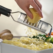 Microplane Gourmet Series Extra Coarse Grater – Stainless Steel Kitchen Tool for Hash Browns, Coleslaw, and Cheese with Soft-Touch Handle