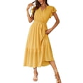 thumbnail image 1 of Vestido PRETTYGARDEN Maxi Floral con Volantes y Escote Cruzado Talla Grande, 1 of 7
