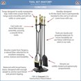 thumbnail image 2 of Minuteman International Concord 5pc Outils de Cheminée, Laiton Poli & Noir, 2 of 5