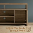 thumbnail image 5 of ARKANTOS Rattan TV Stand for 65 inch TV,Tall TV Console for Living Room,Classic Walnut, 5 of 6