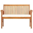 thumbnail image 3 of vidaXL Patio Bench with Cushion Outdoor Balcony Furniture Solid Wood Acacia, 3 of 28
