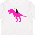 thumbnail image 4 of Inktastic Princess Riding Her T-rex Girls Long Sleeve Toddler T-Shirt, 4 of 5