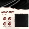 thumbnail image 2 of Holzkary Large Square Satin Head Scarf - Silk Hair Scarf Square Hair Bandanas Large Scarf Sleeping Head Wraps for Women Women Solid Satin Square Head Scarf Lightweight Neck Scarves Hair Neckerchief, 2 of 3
