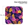 thumbnail image 3 of Bingfone Vintage Purple Flower Leather Drinks Coasters With Set Of 6,Suitable For Home Kitchen,Coffee Cup Coasters Home Gift, 3 of 9