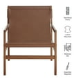 thumbnail image 2 of Sonora Leather Sling Chair in Nutmeg Brown, 2 of 10