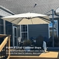 thumbnail image 4 of PURPLE LEAF 10 FT Outdoor Patio Cantilever Umbrella with base, 360° Rotation Offset Square Umbrella with Fade-Resistant Recycled Fabric for Deck, Pool & Garden, Ash Mocha, 4 of 13