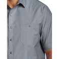 thumbnail image 2 of Synrgy by DXL Men's Big and Tall Textured Solid Sport Shirt Tonal Grey 5XL, 2 of 4