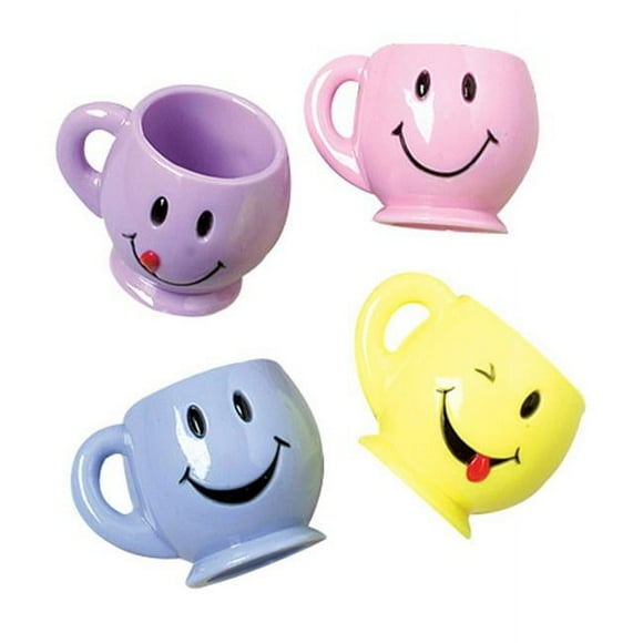US Toy Company 7757 Smile Face Mini Mugs - Pack of 12