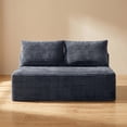 thumbnail image 2 of Leumius 57.5" Small Loveseat Sofa Couches for Small Spaces,Memory Foam Corduroy Cloud Couch,Compressed Boneless 2 Seater Couch for Living Room,Apartment,Gray, 2 of 8