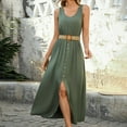 thumbnail image 4 of Njagoc3 Casual Womens Sleeveless A-Line Summer Dress with Simple Design and Lightweight Feel, 4 of 6