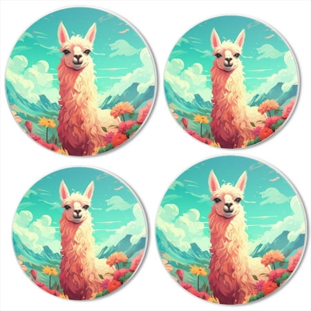 

Bahomeck Electric Stove Burner Covers Set Of 4 Cheerful Llama Stands Amidst Colorful Flowers And Mountains Metal Gas Stove Burner Covers Protecting Gas Stoves 8 Inch And 10 Inch