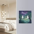 thumbnail image 4 of Yayeee Toggle Light Switch Wall Plate 3-Gang 6.37"x4.48" Decorative Outlet Cover, Moonlight Forest, 4 of 7