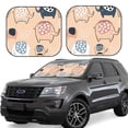 thumbnail image 1 of Fotbe Cute Ink Drawn Elephants Juego de 2 Piezas de Parasoles para Parabrisas | Bloqueador Solar para Auto | Accesorios Plegables para Protección Solar Interior-Medium, 1 of 6