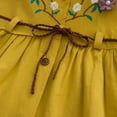 thumbnail image 3 of Toddler Dress for Girls, Vintage Baby Girls Embroidered Flower Princess Dresses Birthday Dress for Wedding Birthday Party, Yellow, 3 of 6