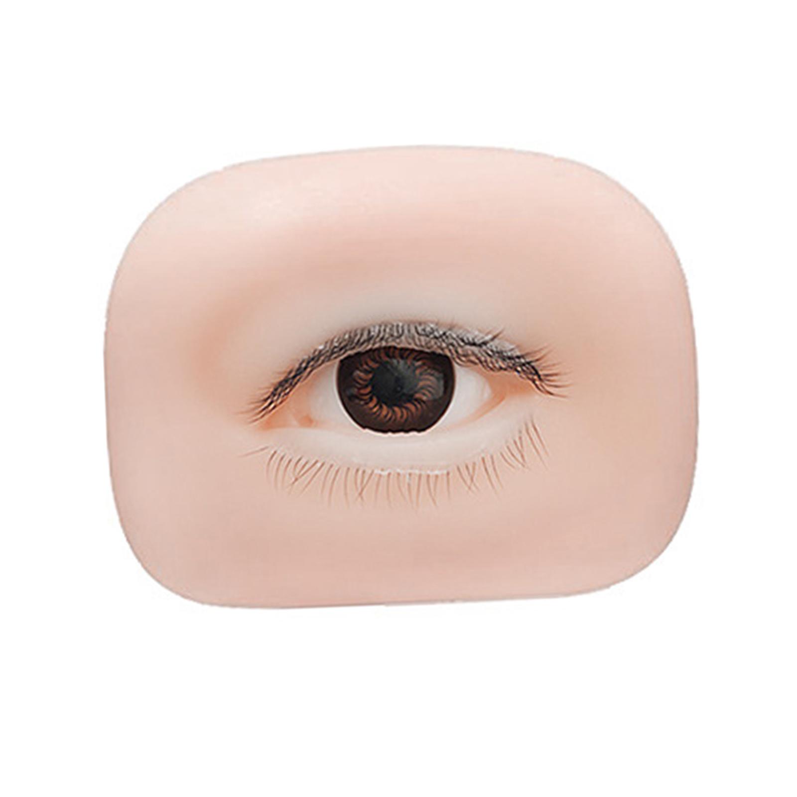 Serenable 5D Silicone Eye Model Practice Three Layer Upper Eyelash Practice Model Professional for Eyelash Extension for Artists Salon Left Eye