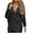 Black, variant on Women's V Neck Long Sleeve Off Shoulder Sweaters Criss Cross Wrap Ruched Pullover Fall Tops Navy XXL
