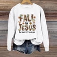 thumbnail image 2 of Huaizzzy T-Shirt à Manches Longues pour Femmes, Col Rond, Imprimé, Fermeture Éclair devant, Chandails en Molleton de Noël Décontractés, 2 of 4