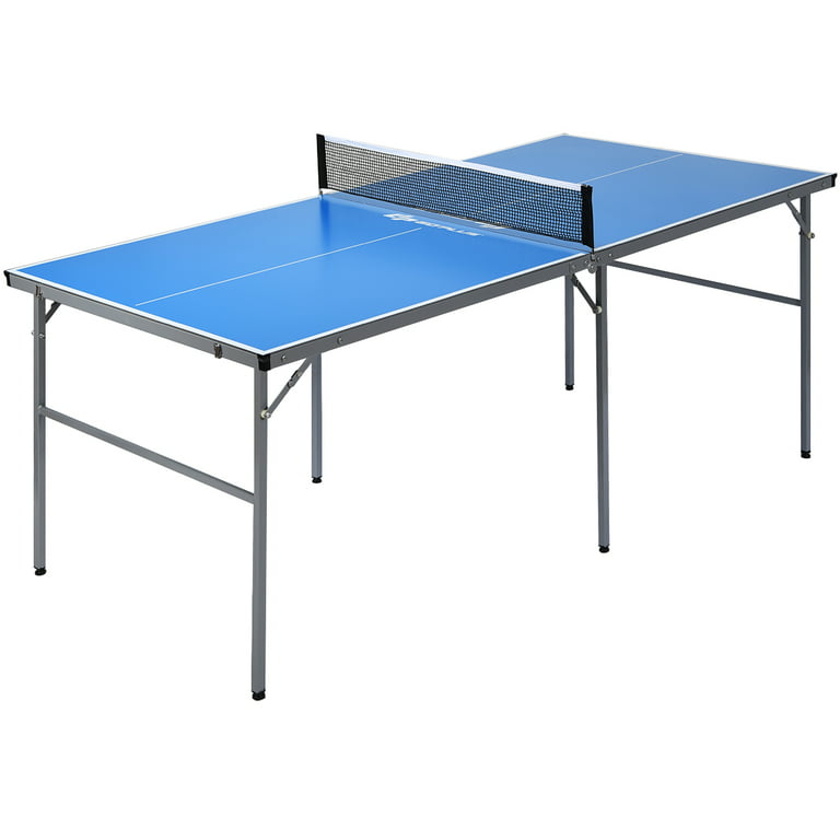 Tidoin 6 ft. Mid-Size Table Tennis Table Foldable Portable Ping Pong Table  Set with Net, 2 Table Tennis Paddles and 3 Balls AOK-YDW1-519 - The Home  Depot