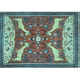 thumbnail image 1 of Ahgly Company Indoor Rectangle Animal Light Blue Traditional Area Rugs, 2' x 4', 1 of 4